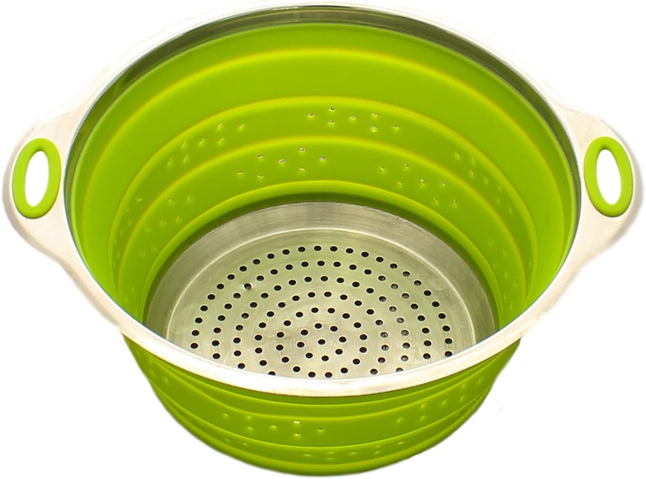 Zoie + Chloe Stainless Steel and Silicone Collapsible Strainer
