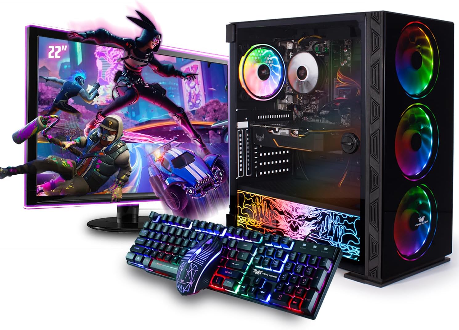 Veno Scorp Gaming PC 22 Monitor Bundle Ryzen 5 5500 Processor RX 580 veno-scorp-gaming-pc-22-monitor-bundle-ryzen-5-5500-processor-rx-580