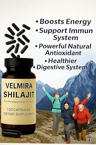 Miniatura 7 de Velmira. Shilajit Cápsulas de resina pura del Himalaya. 1000 mg, verificado en laboratorio, naturales para hombres y mujeres, más de 85 minerales