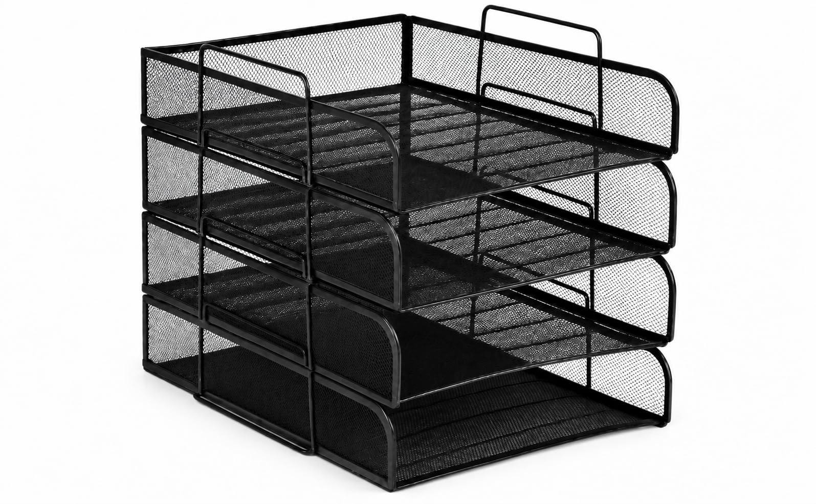 Profile Mini Mesh Organizer, Compact Multi-Tier Metal Mesh Desk Storage for Office & Home, Desktop Organizer for Files, Documents & Office Supplies, Durable Metal Construction-image-45