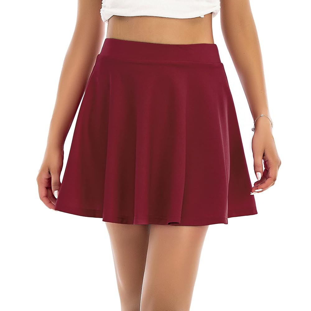 Amazon.com: Zando Women's Basic Flared Pleated Mini Skirt