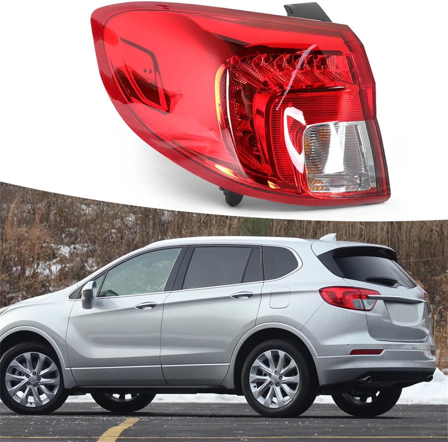 Silscvtt Outer Rear Brake Tail Light Assembly Replacement for 2016 2017 2018 Envision Driver Side Tail Lamp 84246416 GM2804128