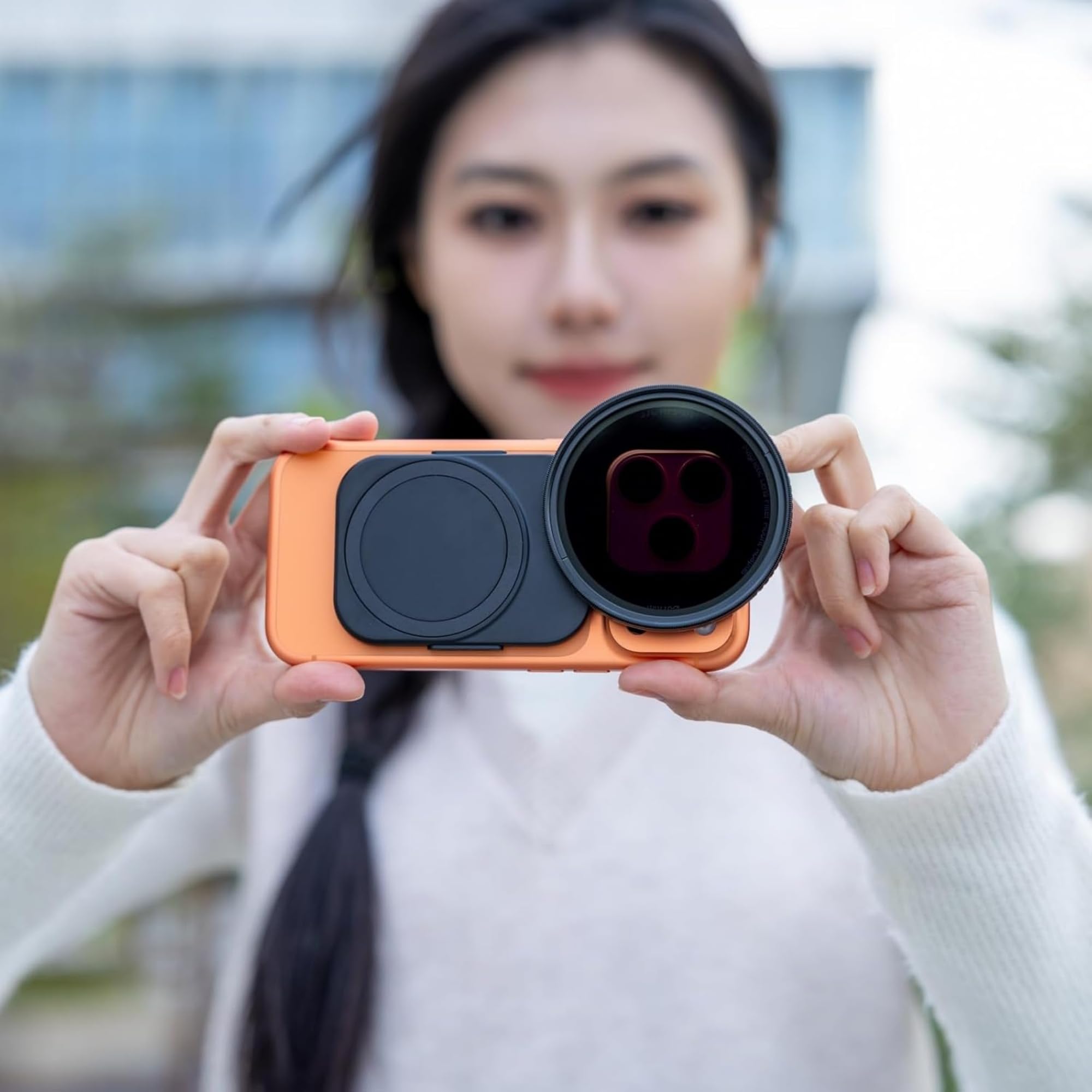 Filtro ND aggiornato da 67 mm per iPhone 17, adattatore magnetico per filtro obiettivo con filtro ND variabile ND2-128 per iPhone 17 16 15 14 Pro Pro Max Plus, supporto per filtro obiettivo del