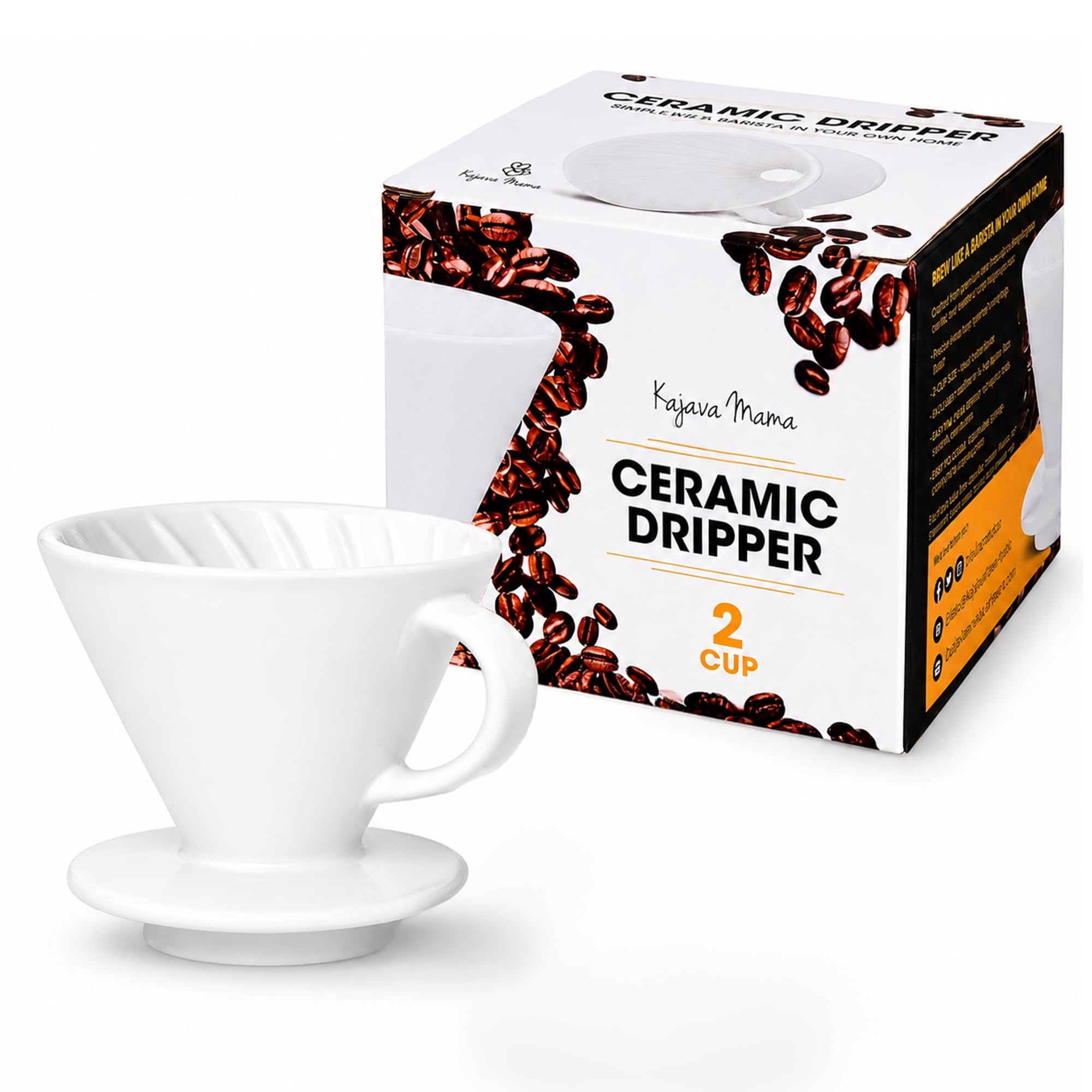 Amazon.com: Kajava Mama Ceramic Pour Over Coffee Dripper V02