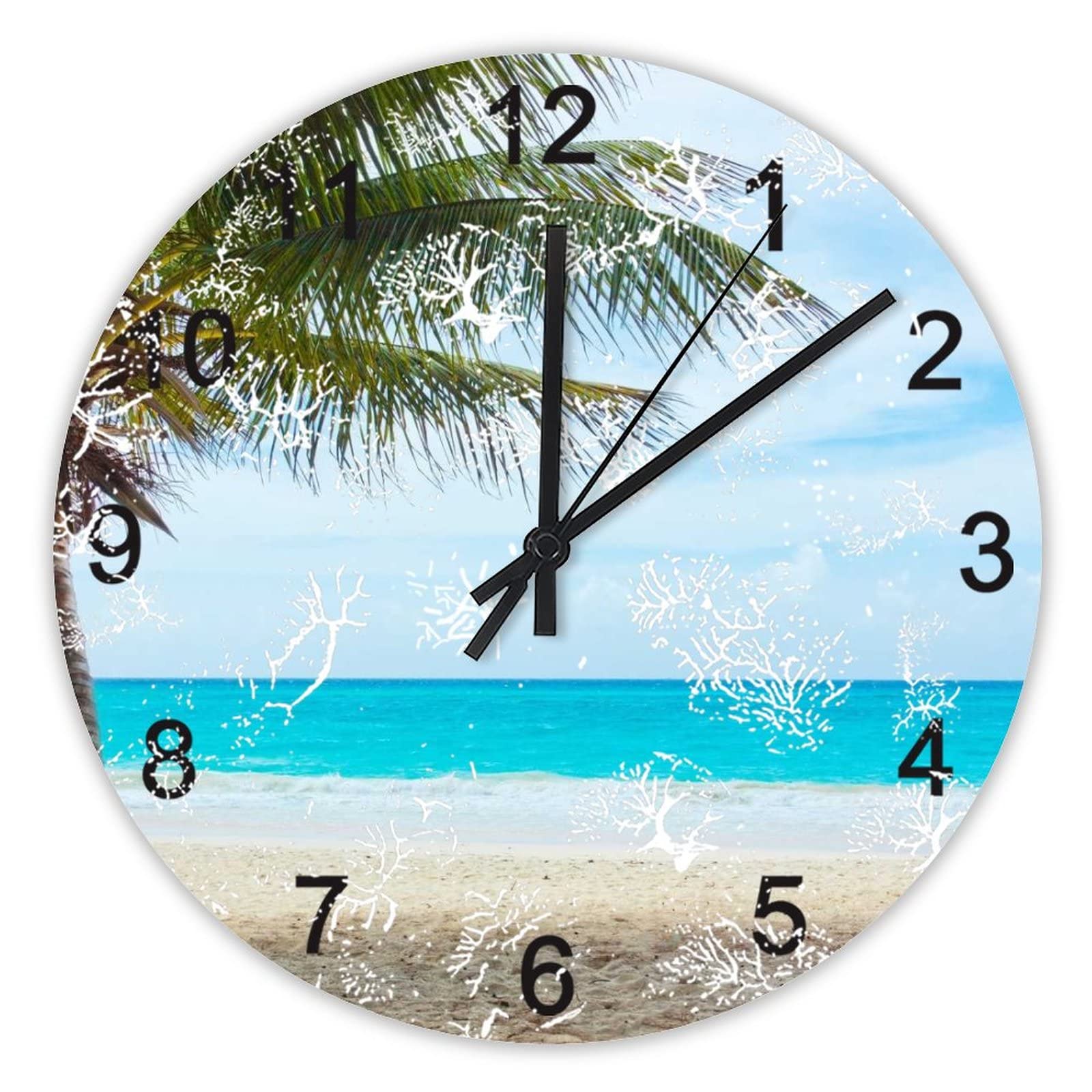 Horloge murale silencieuse de cuisine décoration maison à piles