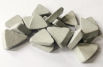 Ceramic Tumbling and Vibratory Media - Flat Triangle Shape - 3/8" x 7/8" Size 5lbs