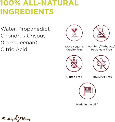 Miniatura 5 de Earthly Body WaterSlide, 8 onzas líquidas - Hidratante personal - 100% natural, fórmula a base de agua - Vegano y libre de crueldad