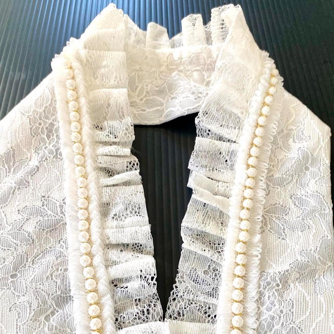 F-95フリルレース伊達襟❀重ね襟❀飾り襟❀着物 振袖 成人