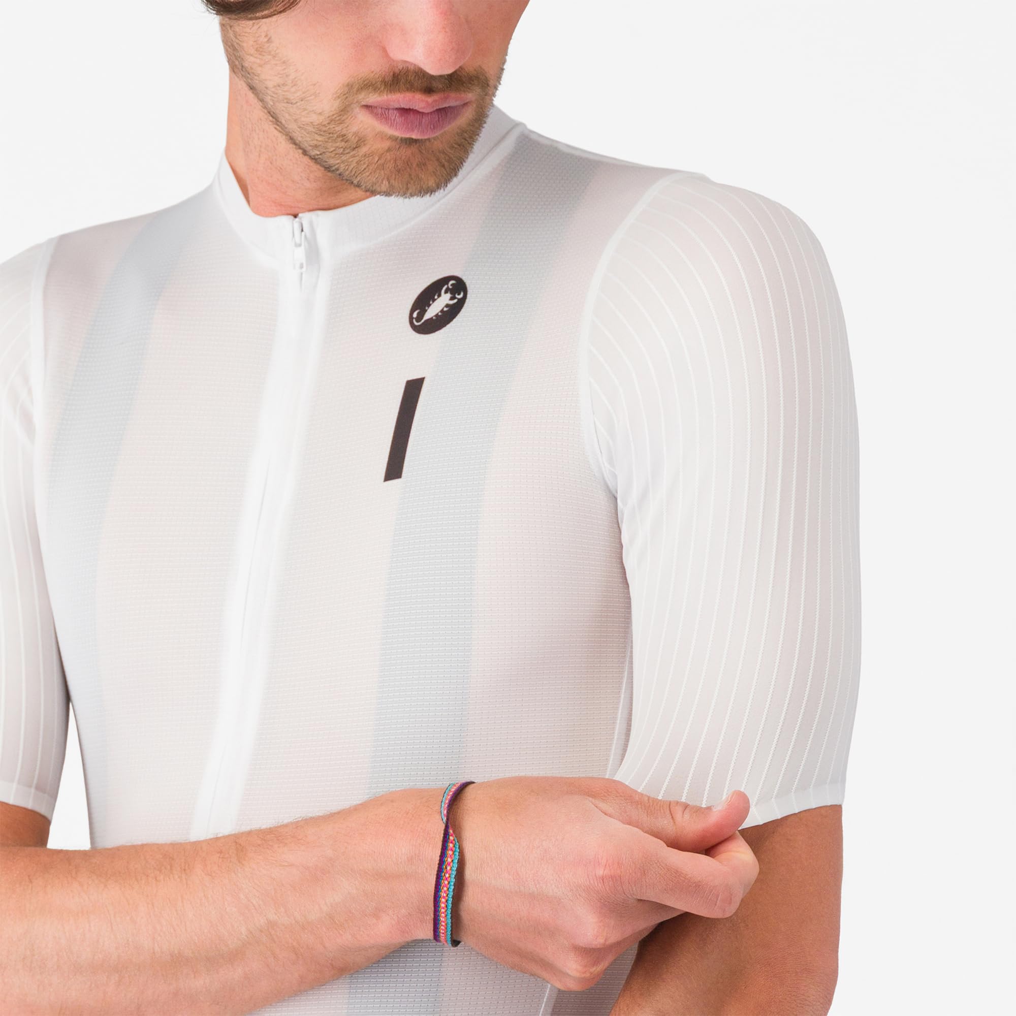 CASTELLI Drittone Logo Jersey da uomo, leggero, traspirante, maglia da ciclismo con vestibilità su misura per un comfort tutto il giorno
