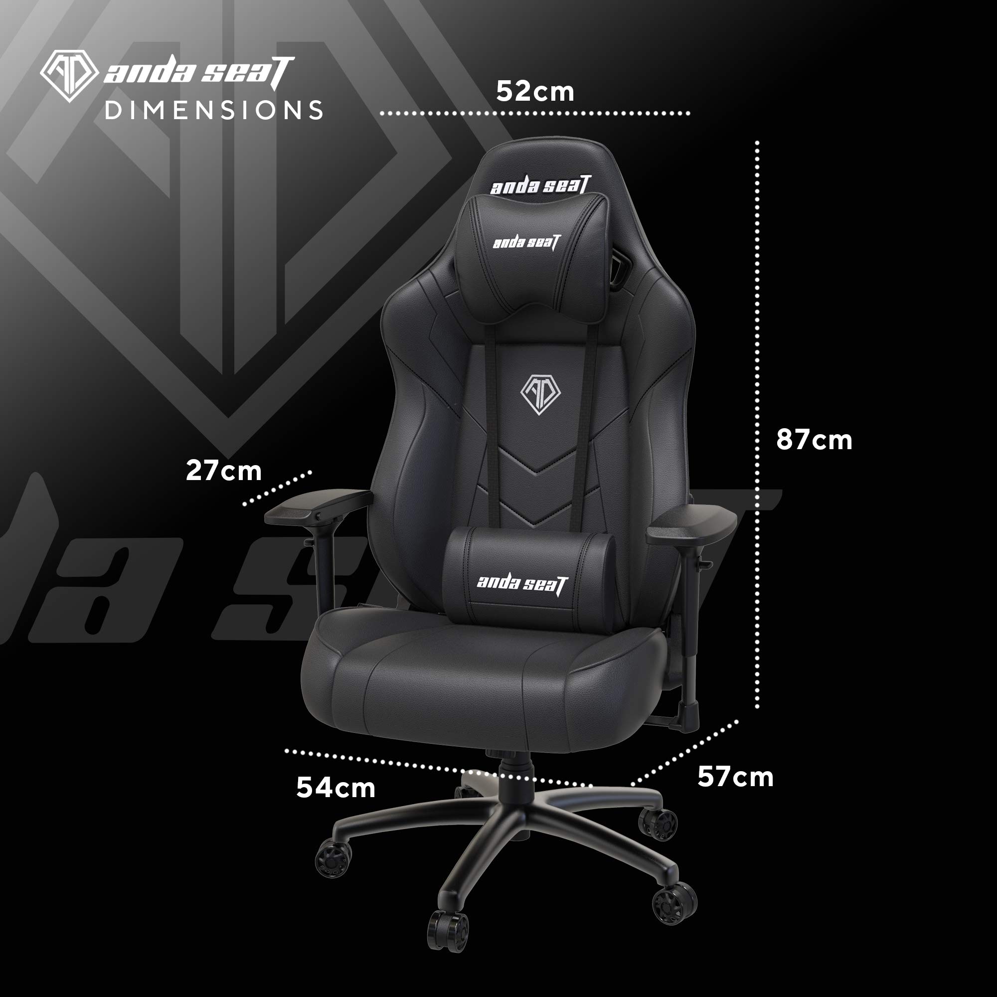 Anda Seat Dark Demon Pro Gaming Chair Black Premium Desk Ergonomic