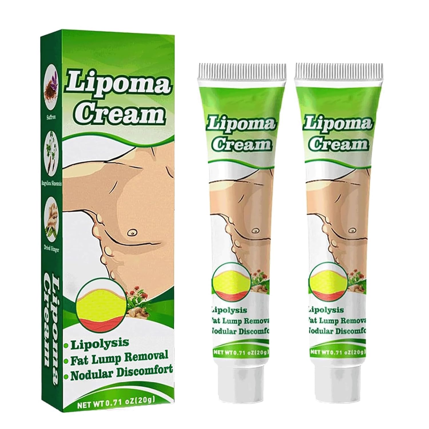 Alphainfuse Lipoma Cream,Safe and Nourishing Formula,Deep Penetrating Relieve Discomfort (2, pcs)