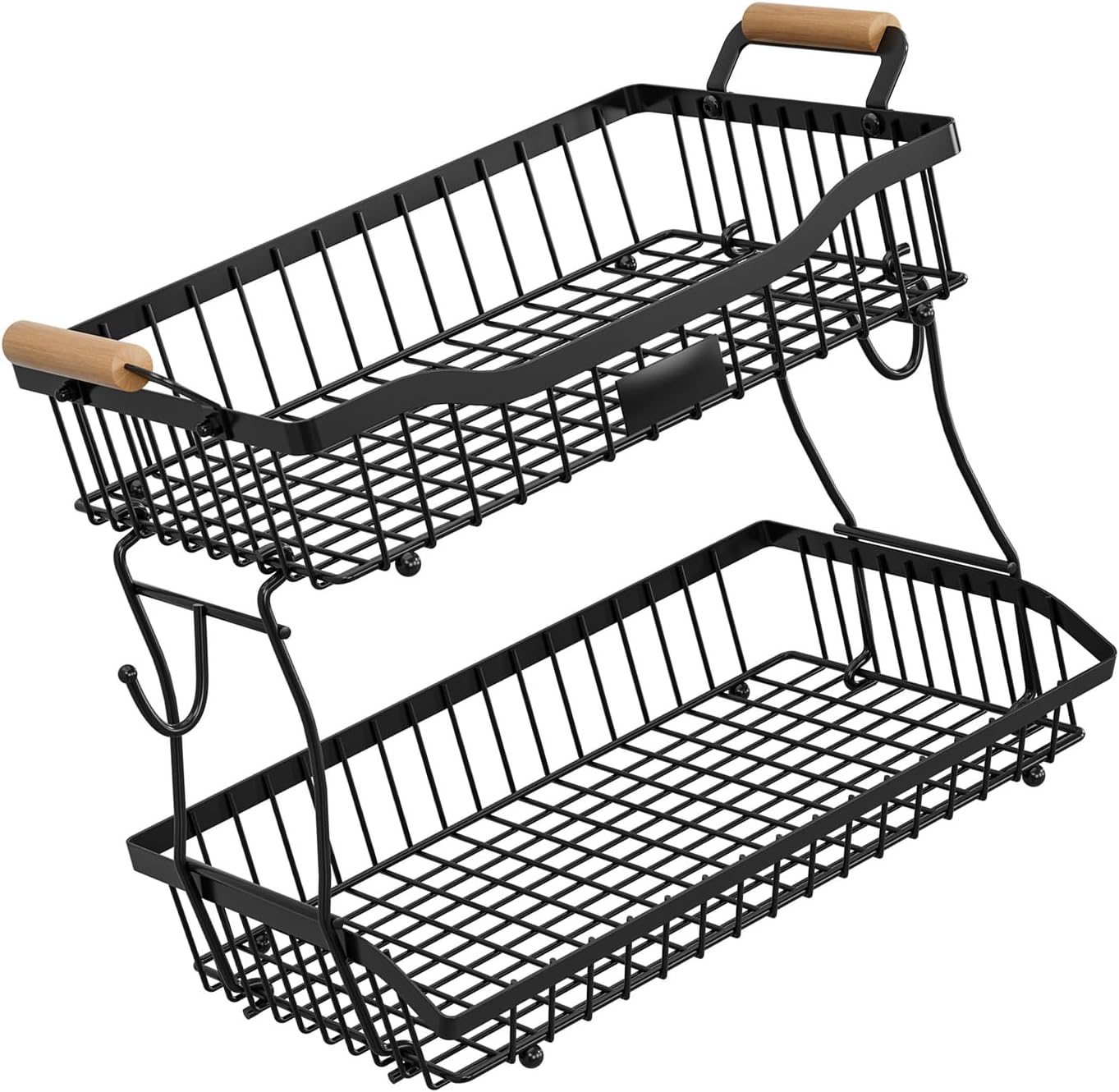 Two Tiers Iron Organizers Shelf for Kitchen Countertop Bathroom Easy Wipe Surfaces Seamlessly Home Decoration Space Saving Metal Kitchen Shelf