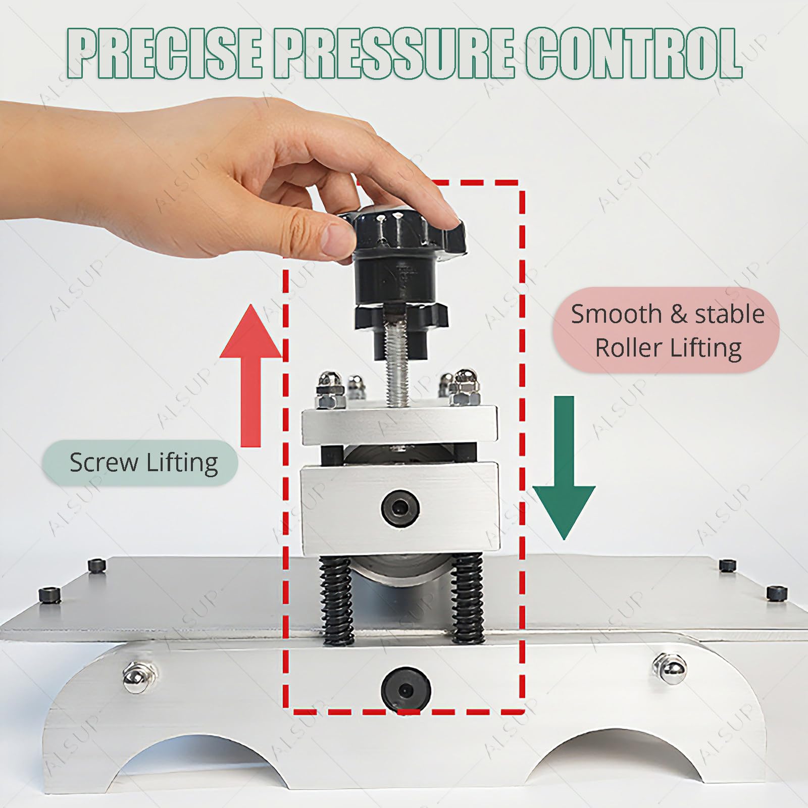Máquina de grabado manual con altura de rodillo ajustable, prensa de grabado profesional de escritorio para papel, madera y placa de cobre
