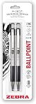 Zebra Pen F-301 Ballpoint Blue Ink Fine Point 0.7mm Pen, Easy-Glide Ink, Stainless Steel Retractable, Non-Slip Grip, Professional Design, Ideal for Office, Journal and Planner Use, 2-Pack (27122)