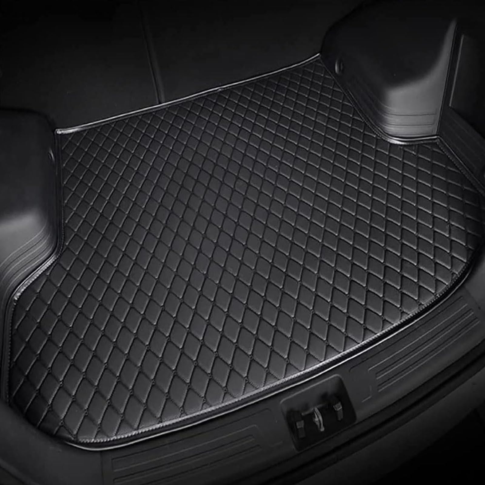 Motario Car Trunk Mat For Mercedes Benz Classe GLE W167 V167 SUV 5 Posti 2020-2026, Leather Custom Cargo Mat All-Weather Waterproof Anti-Slip Protector Interior Accessories, C/Black