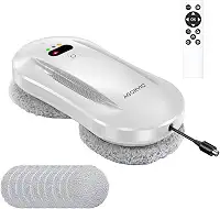 Robô de limpeza de janelas com spray de água automático e navegação inteligente, robô de limpeza automática de janelas para vidro interno/externo com sistema de segurança triplo, detecção de