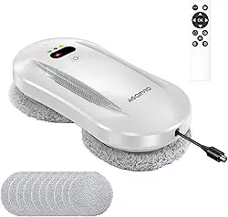 Robô de limpeza de janelas com spray de água automático e navegação inteligente, robô de limpeza automática de janelas para vidro interno/externo com sistema de segurança triplo, detecção de