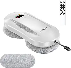 Robô de limpeza de janelas com spray de água automático e navegação inteligente, robô de limpeza automática de janelas para vidro interno/externo com sistema de segurança triplo, detecção de