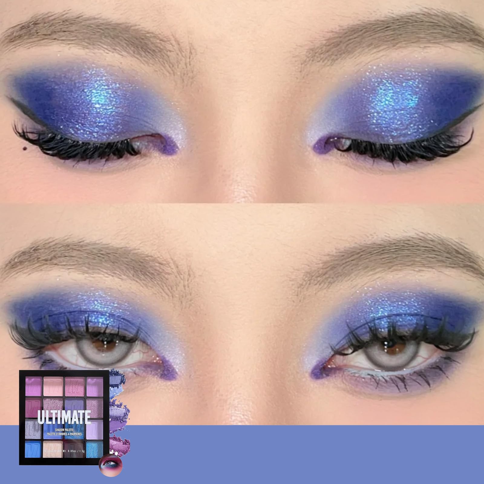 Purple Eyeshadow, Long-lasting Matte Waterproof and Sweat-proof Dazzling Colourful Eyeshadow Palette - Image 3