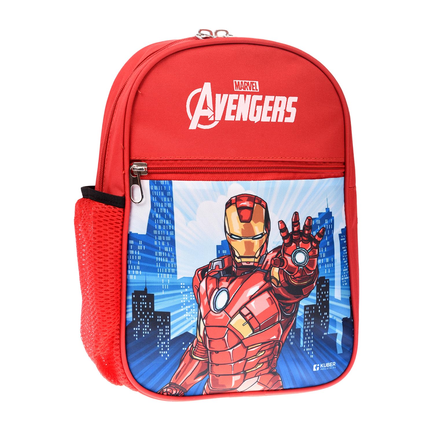 kuber industries Marvel Iron-man School Bag | Kids School Bags | Student Bookbag | School Bag for Girls & Boys | 2 Compartments School Bag | Small | Red-picture-18