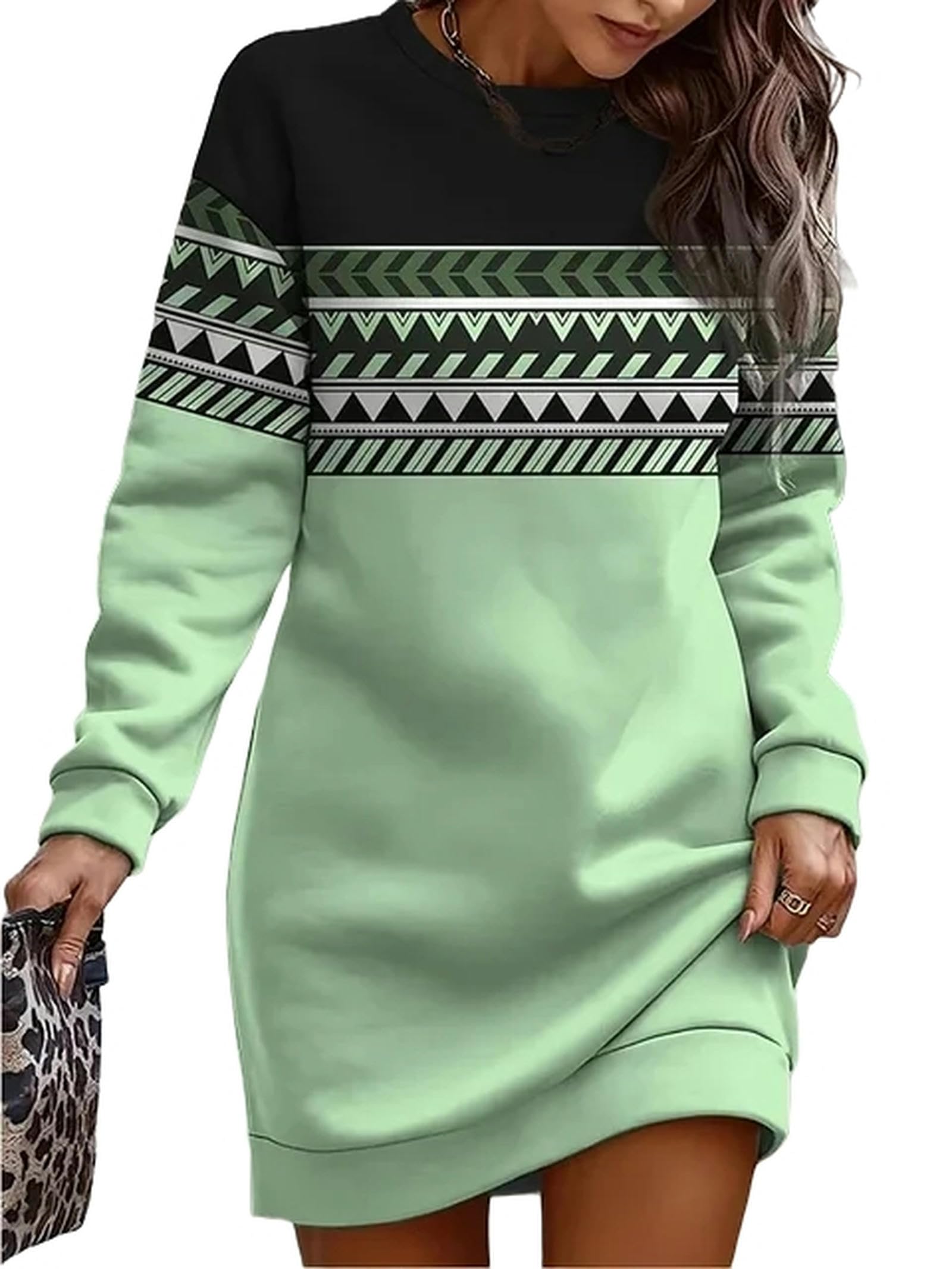 Bluza z kapturem damska swobodna prosta bluza z nadrukiem bez kaptura, okrągły dekolt, biuro damska, top-uncja-3XL, uncji, 3XL
