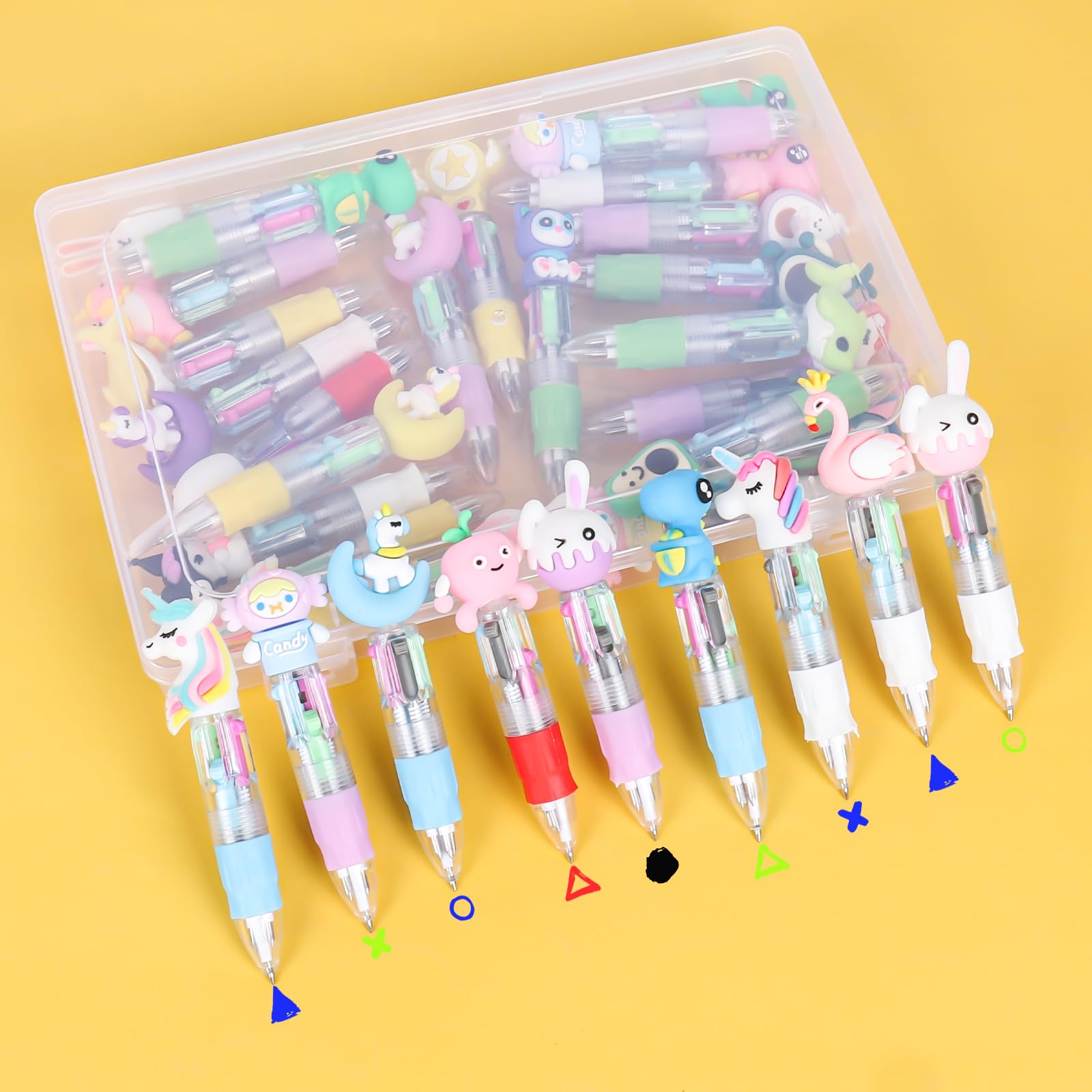 Mini 4-in-1 Kugelschreiber Für Kinder - Bunte Stifte Als Geschenk Für Kindergeburtstag