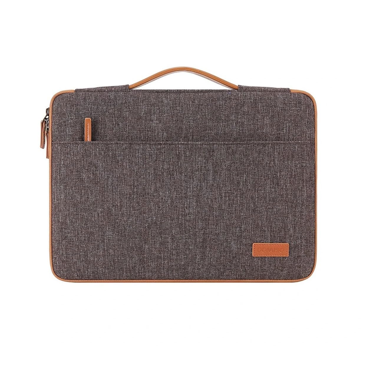 Torba na laptopa o przekątnej ekranu 15,6", etui na laptopa 17", aktówka, wodoodporna torba, przenośna ochrona do noszenia z uchwytem, aktówka (brązowa, 17 cali)