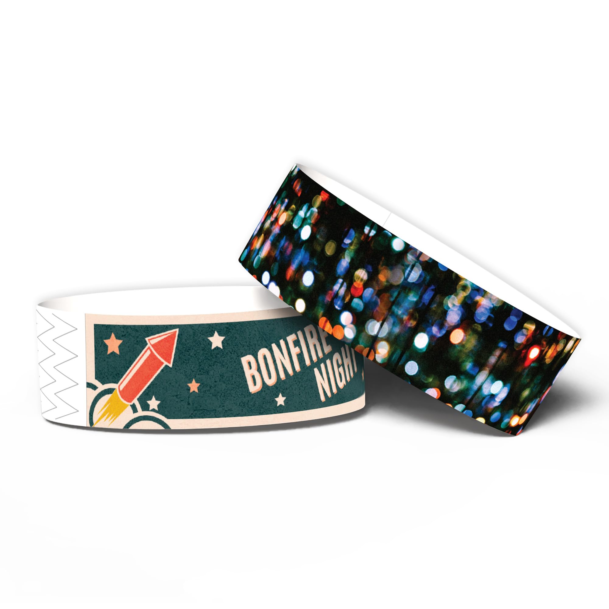 ID&C Custom Full-Colour Paper Wristbands, Waterproof and Durable for Festivals, Parties, Admissions, Crowd Control (108)