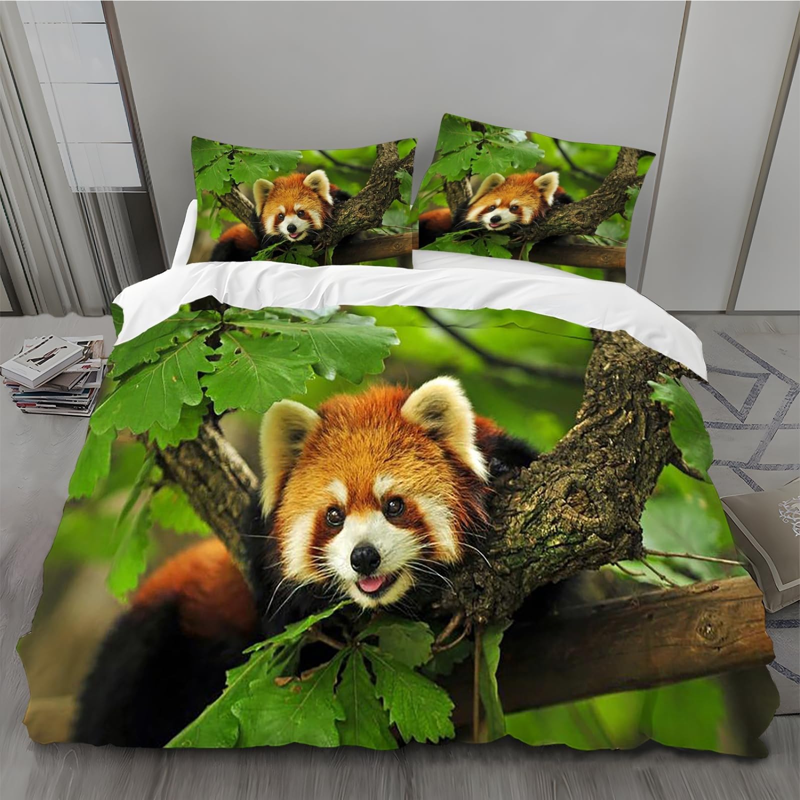 Linge de lit en microfibre douce panda pour une chambre cocooning