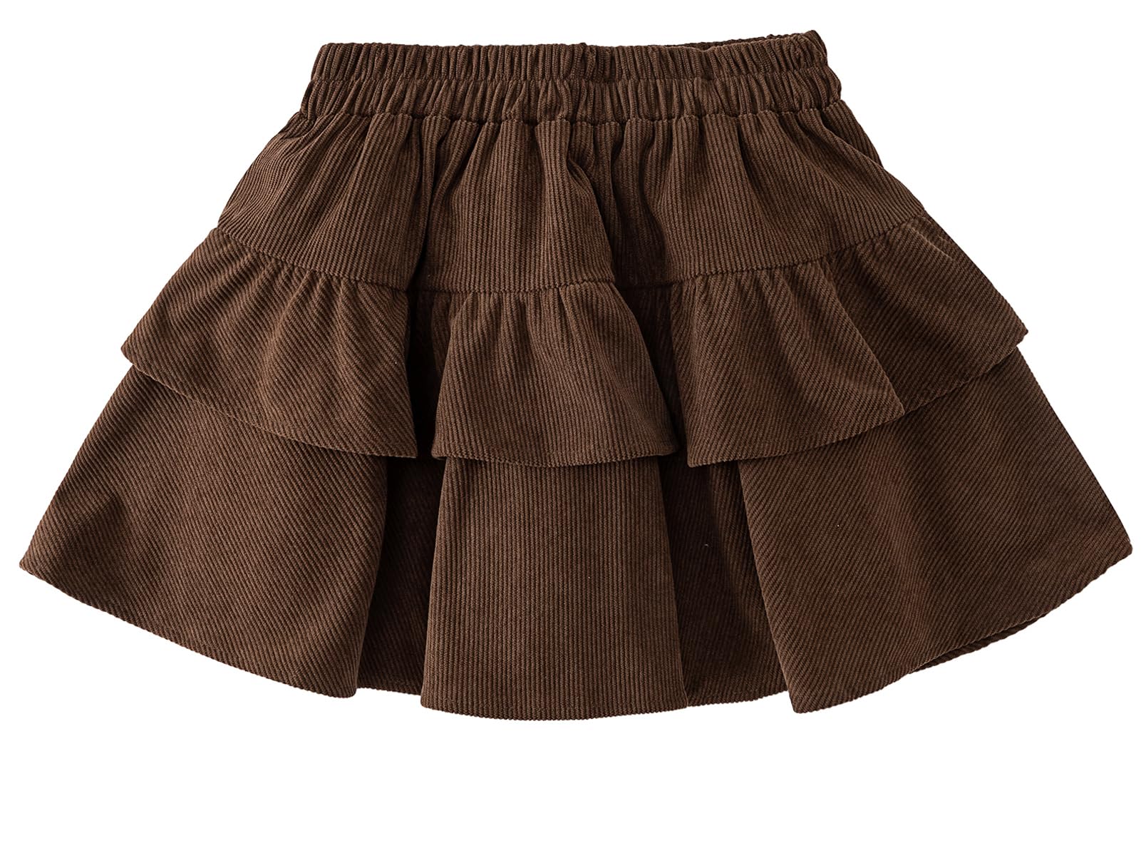 SEAUR Minifalda corta de pana para niña, cintura alta, plisada, casual, uniforme escolar