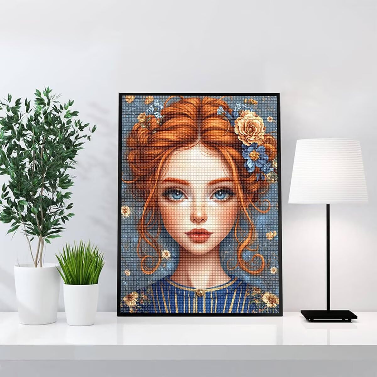 Diamond Painting Kit Completo, Diamond Painting Donna, 5D Quadrato Pittura Diamante Kit Manualidades Adultos DIY Diamantini Crystal Art Disegni Ricamo Punto Croce Artigianale, 60x90cm Retrò j0-804