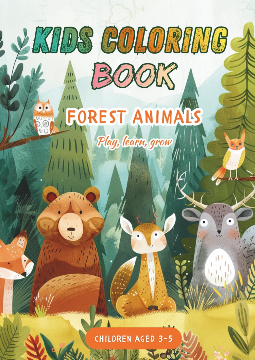 Kids coloring book - Forest animals