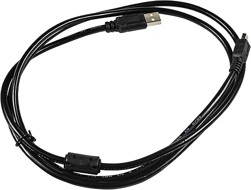 HQRP Cable USB macho A a Mini B de 5 pines compatible con videocámara Sony Handycam DCR-SX40 DCR-SX41 DCR-SX60