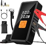 Preciva 8000mAh Jump Starter - 8000A Peak Car Battery Charger with Smart Air Compressor (150PSI), Tire Repair Kit, Power Bank, Digital Gauge & LED Emergency Light for Car, Truck, Motorcycle