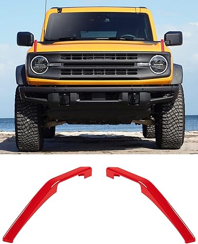 Savadicar Cubiertas de ganchos de amarre para capó, moldura de bisagra del capó del motor, accesorios de decoración exterior compatibles con Ford