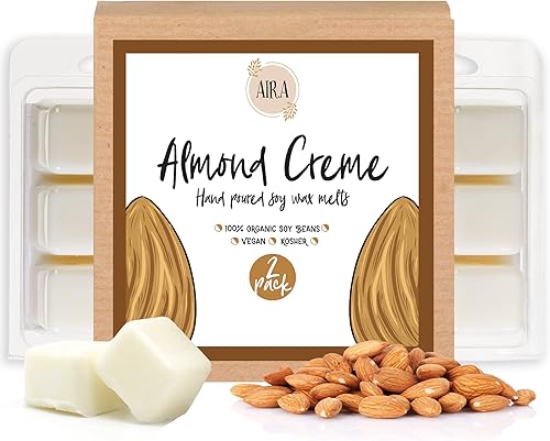 Aira Cera de Navidad derretida, orgánica, vegana, kosher, cubos de cera de soja perfumada con aceites esenciales, sin productos químicos, 100% cera