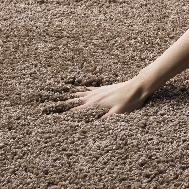 Image of Shaggy Area Rug - Extra Plush Luxury Carpet, Super Soft & Cozy Feel| Perfect for Living Room, Bedroom, and Stylish Home Decor- Beige (7 x 10 ft)