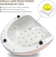 Vista 10 de Easkep Lámpara de uñas LED UV – Secador de uñas de 86 W, luz UV para uñas, protección de ojos, lámpara UV para uñas de gel, esmalte de uñas de gel