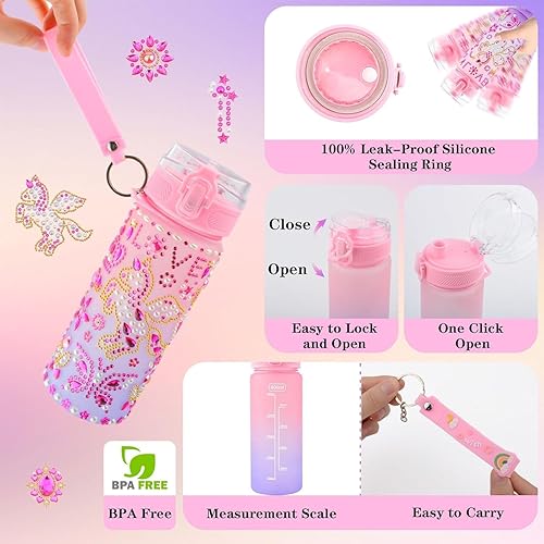 Miniatura 4 de Regalos de Navidad para niñas de 5, 6, 7, 8, 9, 10, 11 años, decora tus propios kits de botellas de agua para niñas, divertidos biberones de