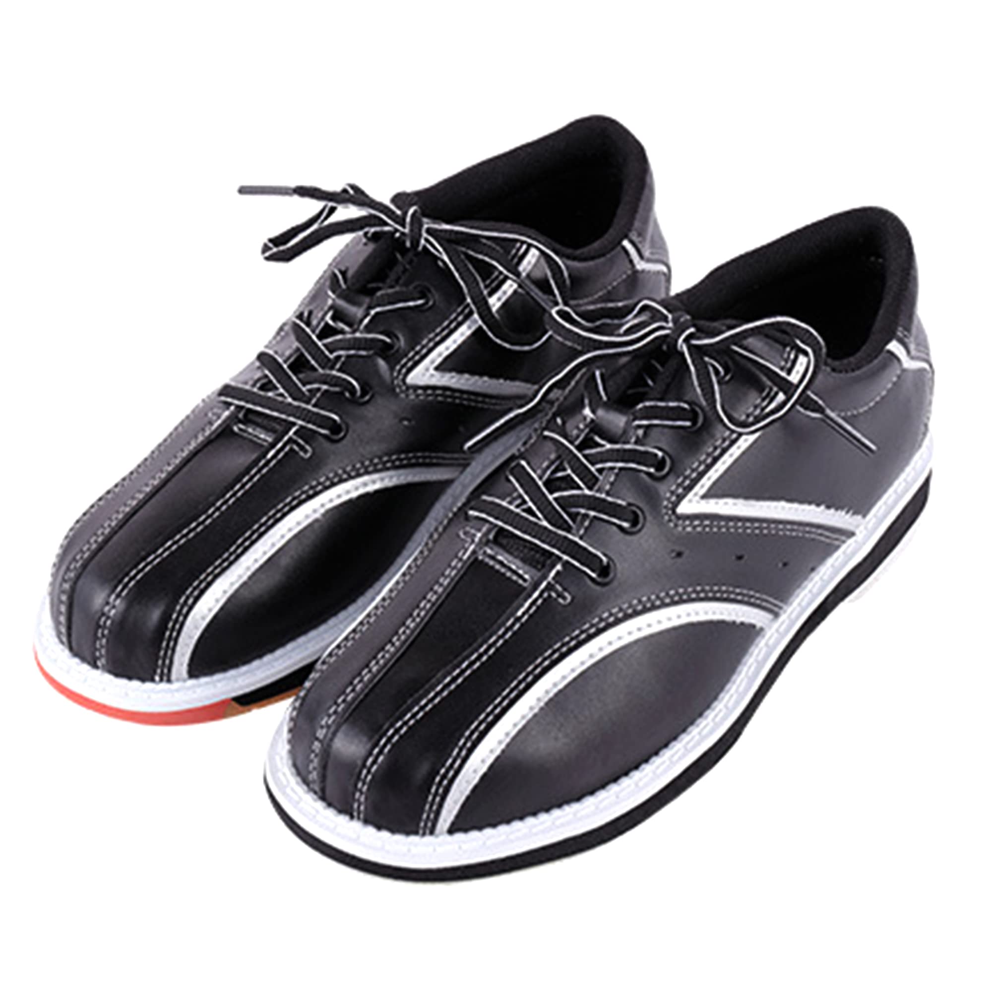 SDEQA Chaussures De Bowling Chaussures D'entraînement De Bowling en Cuir Léger pour Homme Anti-Slip Buffe