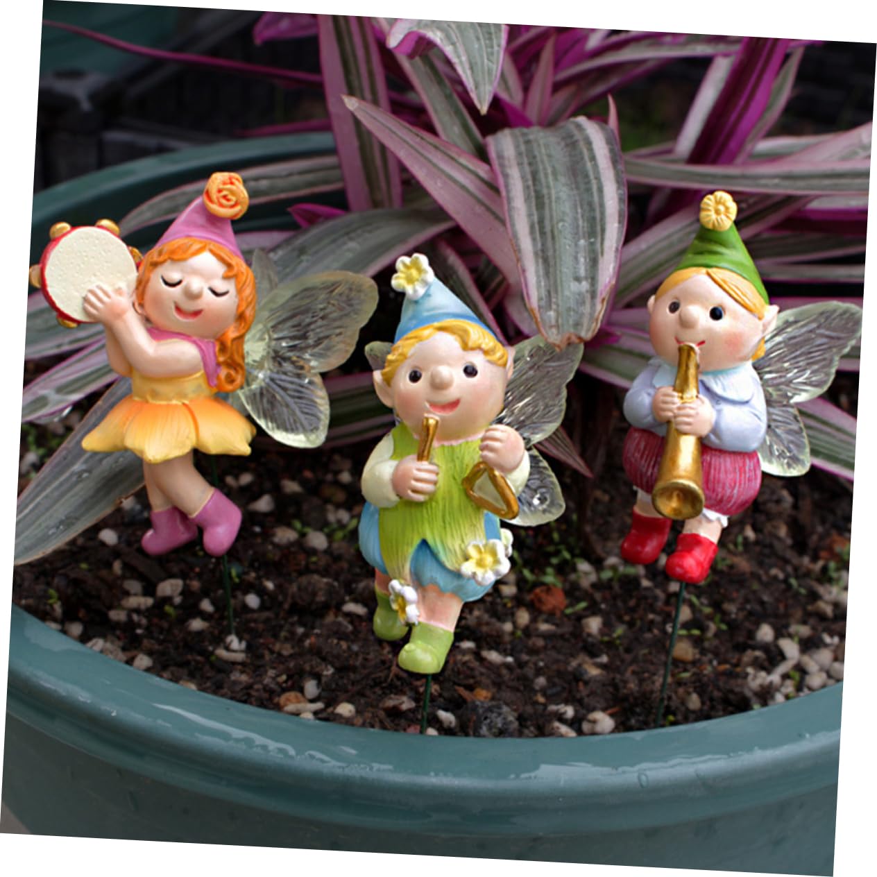 Toyvian 5 Sätze Teiliges Feengarten Figuren Dekorative Gartenstecker Harz Für Blumentöpfe Und Bonsai Charmante Deko Für Terrasse Gartenliebhaber Und Familien 4 Stücke * 5
