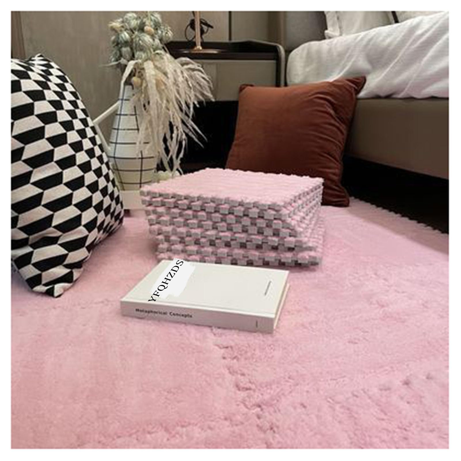 Mata do zabawy z pianki, Opakowanie 12 mat podłogowych z pianki układanej w kształcie puzzli, wielokolorowych, 12x12x0,4 cala(Pink)