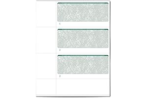 VersaCheck ValueChex-750 Blank Personal Wallet Checks-Green Classic-250 Sheets Form #3001