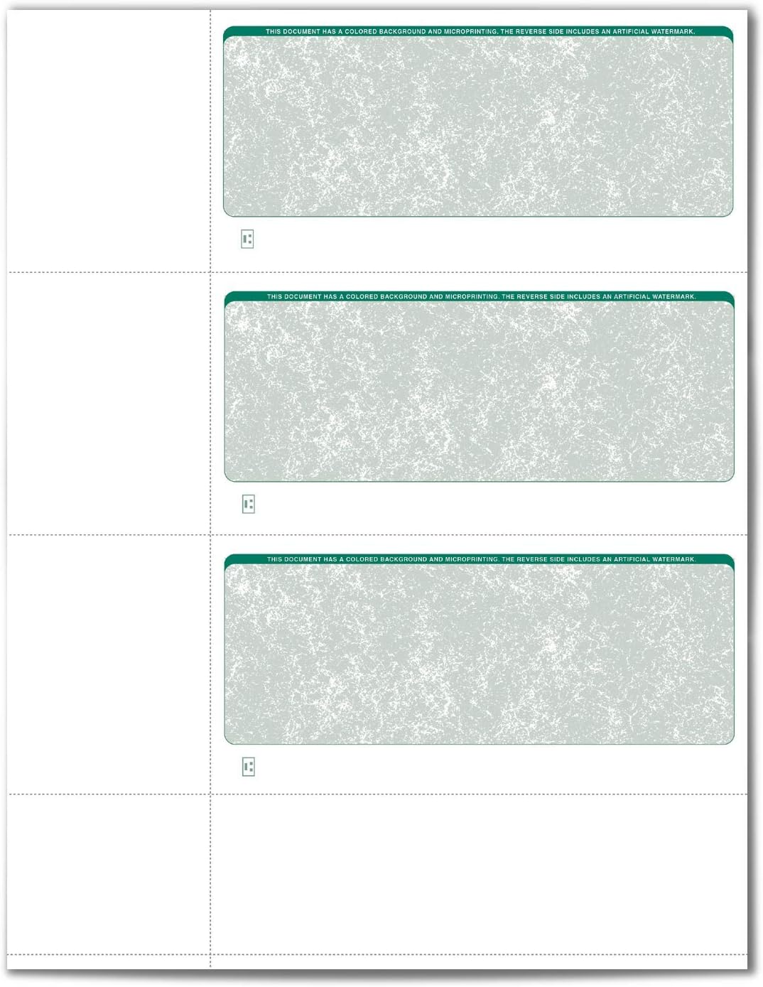 VersaCheck ValueChex - 750 Blank Personal Wallet Checks - Green Classic - 250 Sheets Form #3001