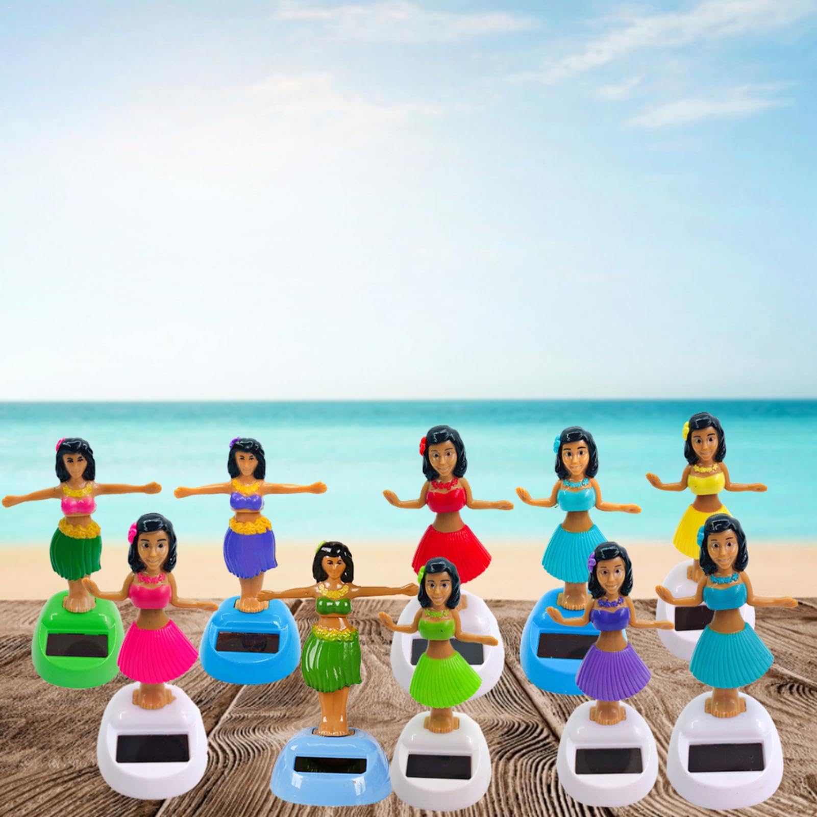 Figura Solar De Baile, Coche Posando De Niña Hawaiana, Bailarina Hawaiana En Movimiento para Coche, Decoración De Columpio De Salpicadero De Chica Hawaiana Coche, Decoración Interior del Coche
