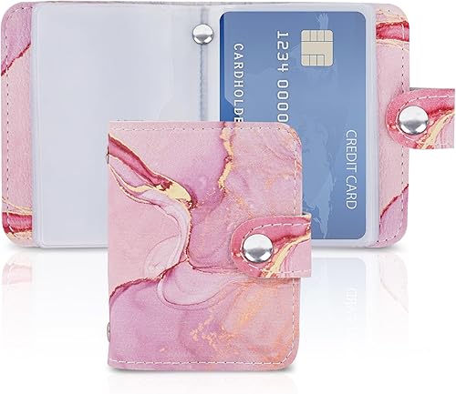 Hennaja Organizador de tarjetas de visita, soporte para tarjetas de visita, funda de piel sintética, carpeta de organización con nombre y tarjeta de