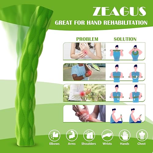 Miniatura 4 de Barra de resistencia para terapia física, paquete de 3, barra flexible antideslizante para ejercicios de mano, alivia el dolor de tendinitis y