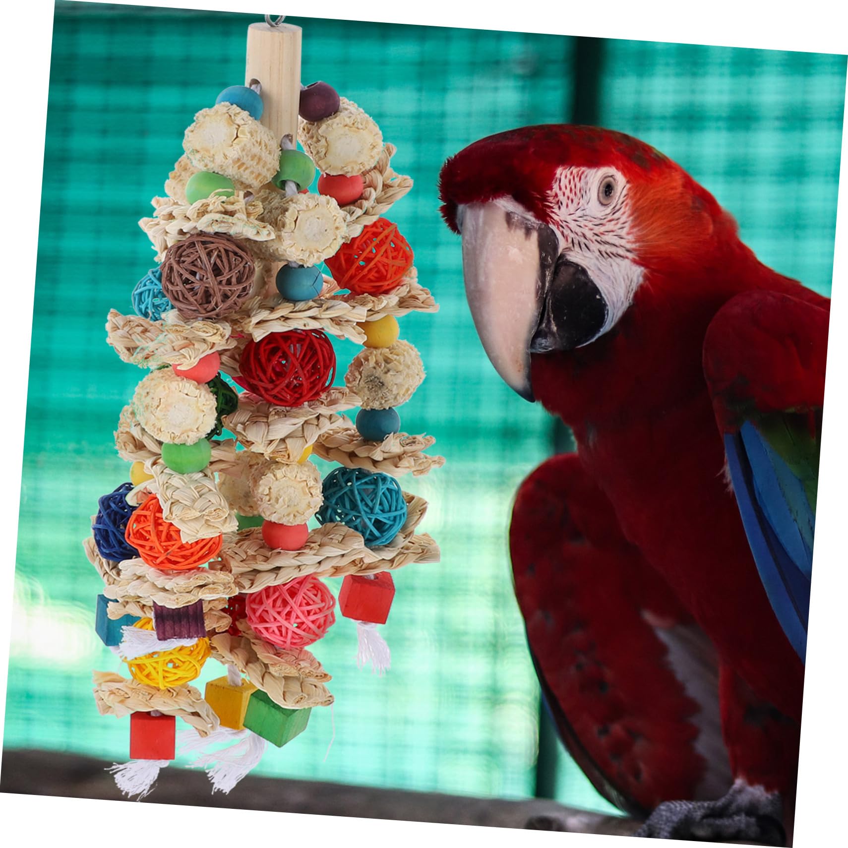 Angoily Giocattolo Per Uccelli Per Pappagalli e Parrocchetti Accessorio Per Esercizio e Riposo Giocattolo Da Masticare Per Uccelli Design Multiuso Per Pet Bird e Macaw