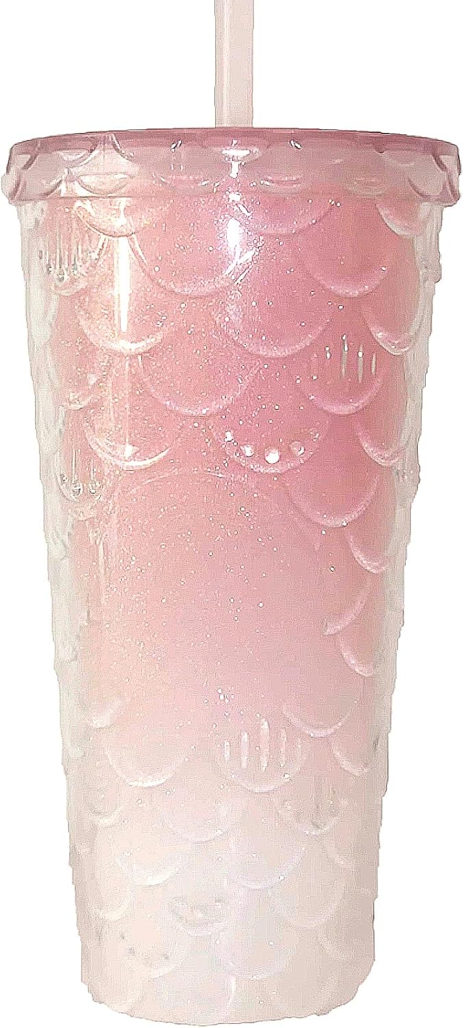Studded Tumbler with Straw and Lid Pink Cups Reusable Tumblers with Straw Insulated Tumbler Cup for Iced Coffee Cold Drinks or Water