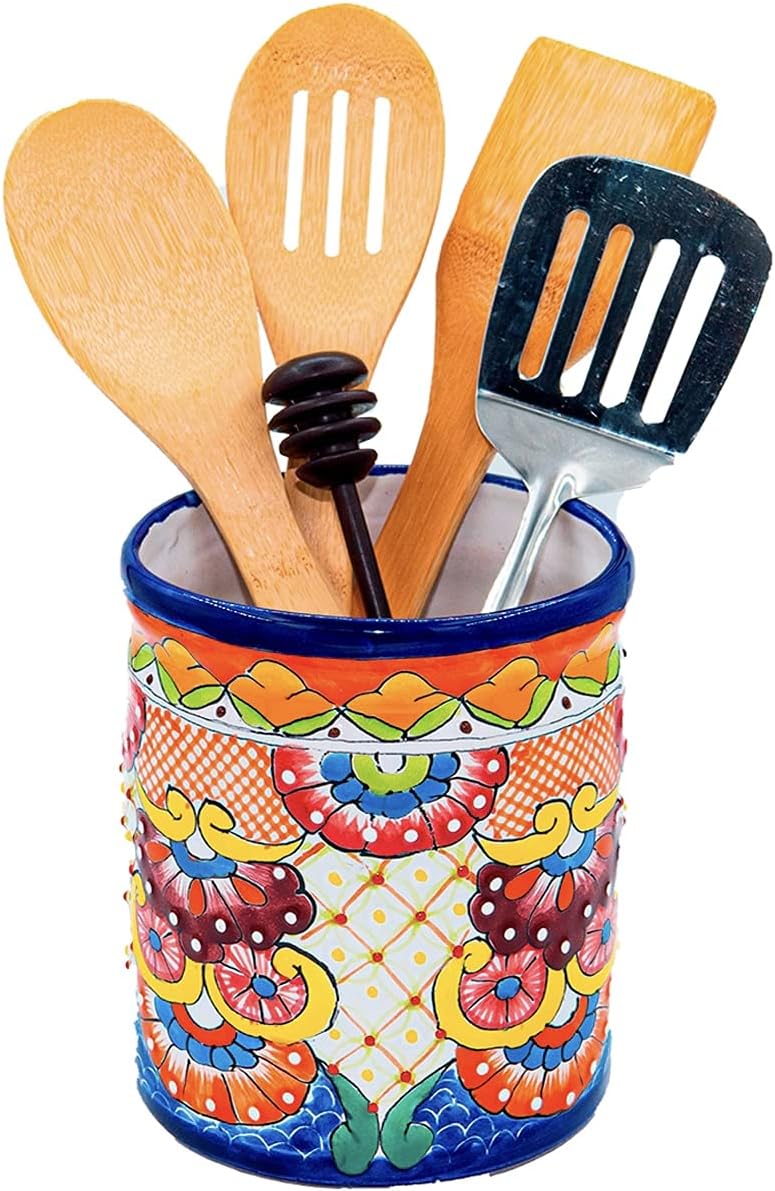 Buy Mexican Kitchen Utensil Holder Talavera Pottery Handpainted Cooking